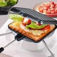 thumbnail image 3 of Foldable Sandwich Grill - Non-Stick Plates, Ergonomic Panini Grill | Durable Sandwich Maker for Breakfast, Grilled Cheese, 3 of 5