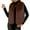Coffee, variant on Women's Fuzzy Faux Fur Sleeveless Vest Teddy Coats Open Front Plush Waistcoat Outerwear Khaki XL