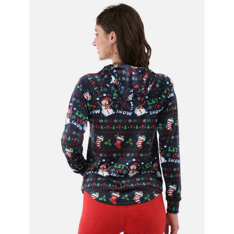 No Boundaries Plush Christmas Hoodie Velour