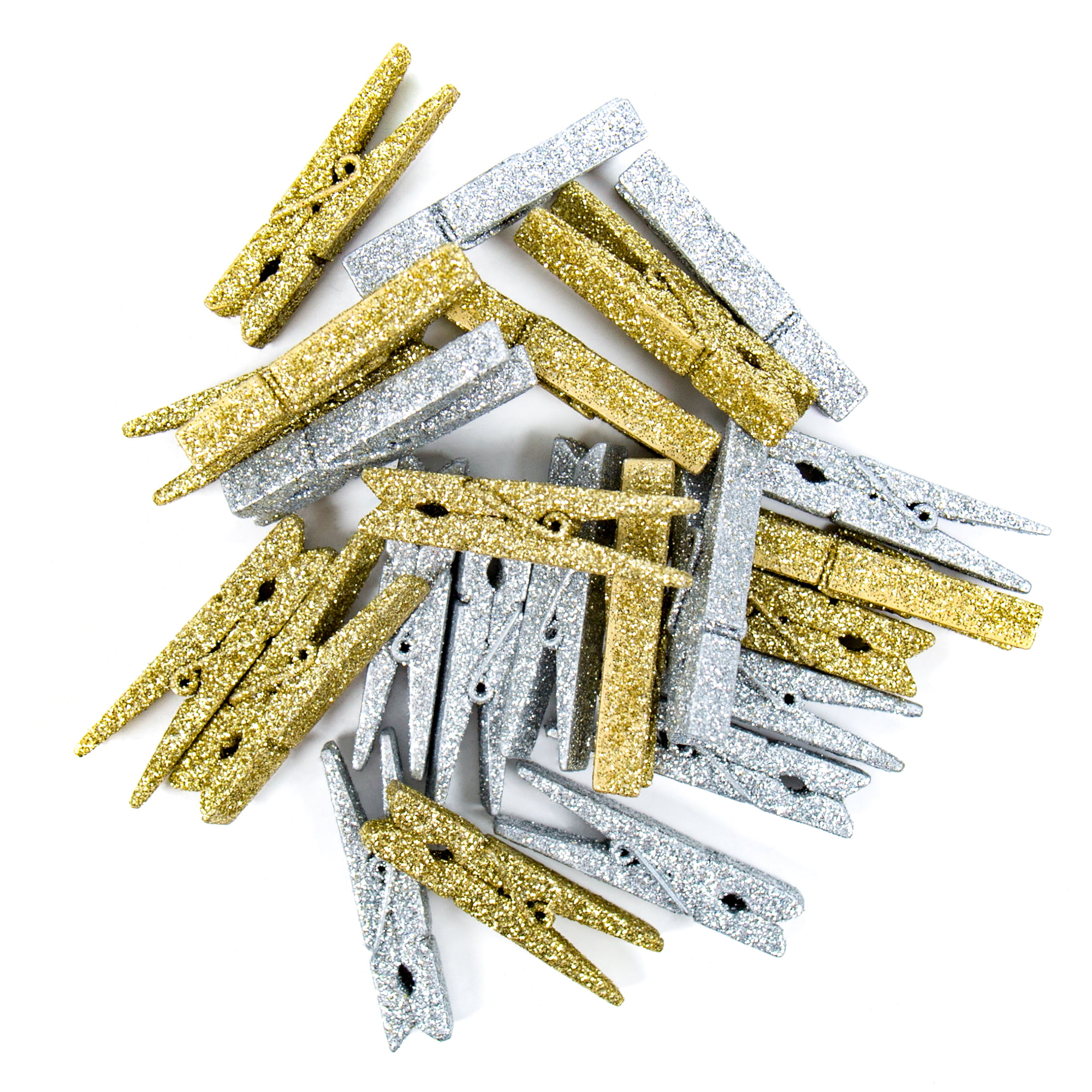 Champagne Gold Clothespins, Embellishments, Mini Clothespins