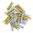 thumbnail image 2 of Go Create Small Silver & Gold Glitter Wooden Clothes Pins, 24 Count, 2 of 4