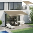 thumbnail image 2 of Outsunny 13' x 8' Retractable Awning Fabric Replacement Beige, 2 of 9