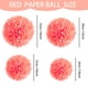 thumbnail image 4 of Bearachild Juego de 1 Uds. De pañuelos colgantes, flores de papel, decoraciones, bolas de papel con pompón rojo, bolas de flores, papel para Kits de decoración para fiestas Rojo 7.8 pulgadas, 4 of 6