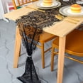 thumbnail image 3 of Tapete de mesa Pardecor, 305 cm, encaje floral negro, paquete de 2, 3 of 6