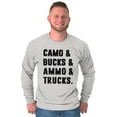 thumbnail image 5 of Camo Bucks Trucks Cute Hunter Son Men's Long Sleeve Tee T Shirt Brisco Brands X, 5 of 6