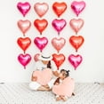 thumbnail image 3 of Heart Shaped Foil Balloons,Pink 10 Piece Party Decorations Set with Ribbon Pump, Reusable Wedding Birthday Valentine's Day Decoration, Adult Celebration Romantic Aluminum Balloons., 3 of 6