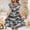 Gray, variant on Girls' Summer Double Layer Ruffle Sleeve Casual Dress for Ages 5-14 Years