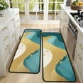 thumbnail image 4 of Kitchen Rugs Sets Of 2,Gold Teal Blue Marble Anti Fatigue Kitchen Mat Rugs Non Slip Washable,Decorative Kitchen Floor Mats for Kitchen,Sink,Laundry,17"x47"+17"x47", 4 of 5