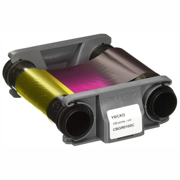 Evolis Color Ribbon for Badgy100 & Badgy200 Card Printers, YMCKO