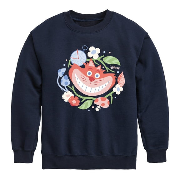 Disney - Alice In Wonderland - Cheshire Cat Circle - Toddler & Youth Crewneck Fleece Sweatshirt