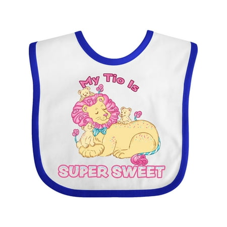 

Inktastic My Tio Is Super Sweet Cotton Candy Lions with Pink Mane Gift Baby Boy or Baby Girl Bib