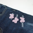 thumbnail image 2 of KIDSCOOL SPACE Little Girls Jeans,Elastic Band Inside Embroidered Butterfly Stretchy Soft Denim Slim Pants,4-5 Years, 2 of 5