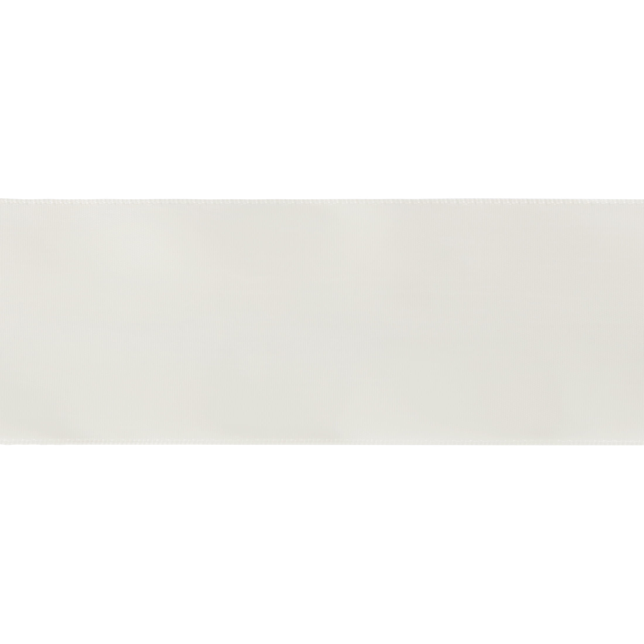 Offray Ribbon, Antique White 2 1/4 inch Single Face Satin Polyester Ribbon, 9 feet