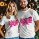 thumbnail image 3 of T-Shirts for Men, Love Lips Bow Flower Crew Neck Cotton T-Shirt Men's Short Sleeve Valentine's Day Pink Style, 3 of 8