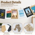 thumbnail image 3 of Sekonow 50 Pack Paper Picture Frames 4x6, Larger Display Window, Cardboard Hanging Photo Frame Bulk with Strings and Clips for Wall Decor, Photo Banner, DIY Artwork, 4x6, 3 of 7