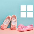 thumbnail image 4 of 1 par de zapatos de baile para niños, con suela de gasa y flores, para danza del vientre, talla 26, 4 of 6