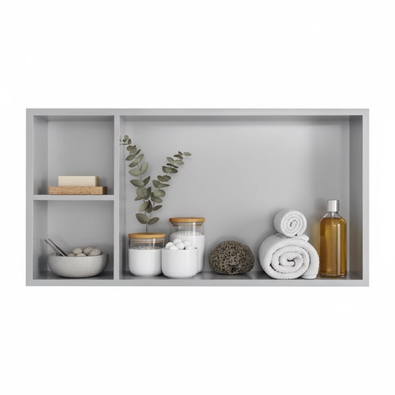 Shower Niche, Wall Niche with Shelf, Recessed Niche for Bathroom Storage 24*12*3.94in Silver