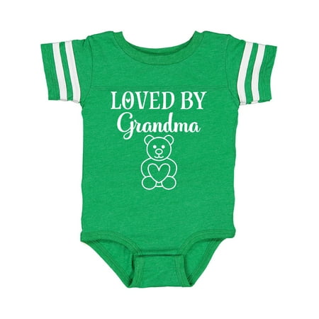 

Inktastic Loved by Grandma Teddy Bear Grandkids Gift Baby Boy or Baby Girl Bodysuit
