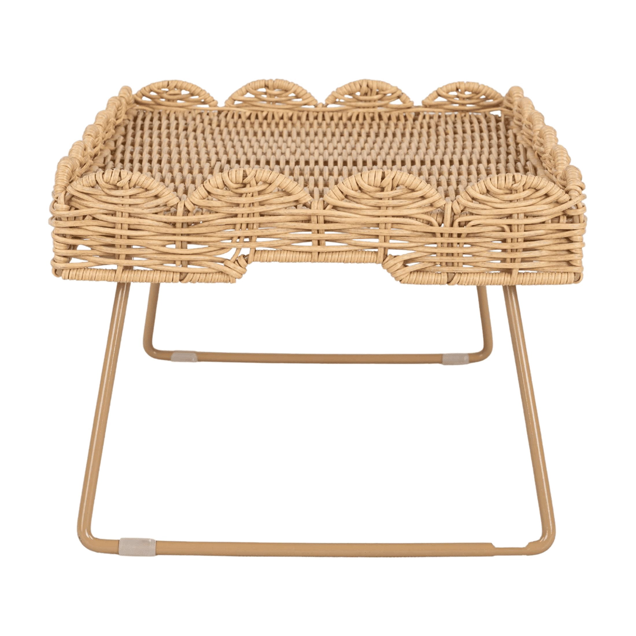 Better Homes & Gardens Woven Tray with Stand, Brown