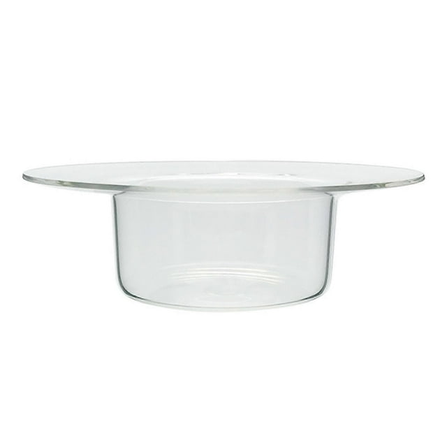 120ML/250ML Desert Bowl Ice Cream Bowl Salad Bowl Straw Hat Shape Bowl Transparent Glass Material 2 Capacities to Choose