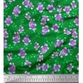 thumbnail image 1 of Soimoi Rayon Fabric Leaves & Flower Floral Printed Fabric 1 Yard 42 Inch Wide, 1 of 3