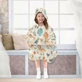 thumbnail image 7 of Wearable Blanket with Sleeves and Pocket Oversized Hooded Sweatshirt 3-14 YR Cartoon Horses and Flowers S, 7 of 7