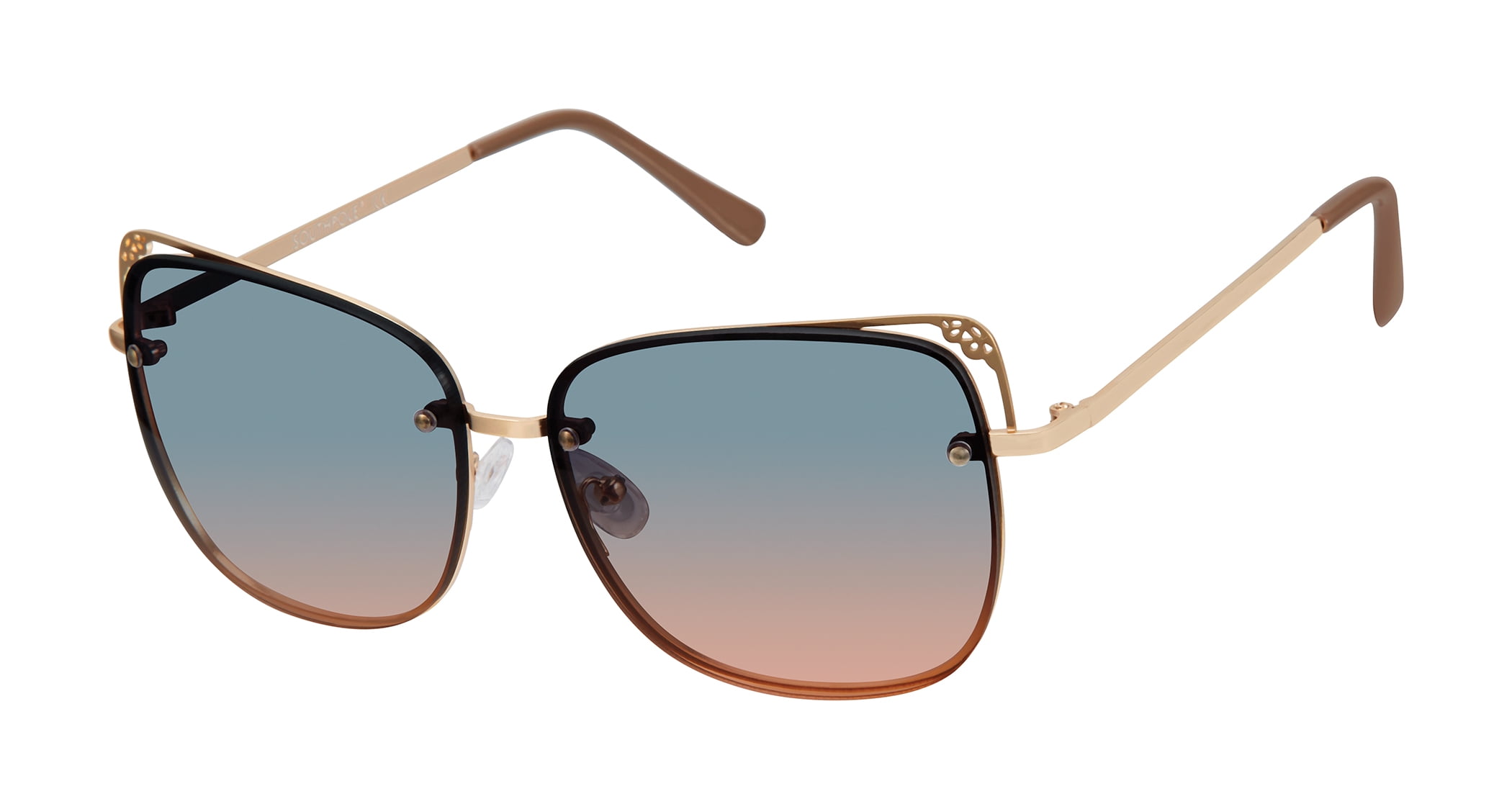Southpole sunglasses futuristic gold details rhinestones Amazon.com: SOUTHPOLE Women main image 3