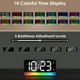 thumbnail image 3 of Onekawa Digital Alarm Clock for Bedrooms Living Room with USB Charging Port Super Loud Alarm Clocks for Heavy Sleepers with Large Big Numbers, Electric Desk Clock with LED RGB Ambient, 3 of 8