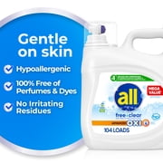 all Free Clear Liquid Laundry Detergent, Oxi, 154oz, 103 Loads