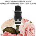 thumbnail image 4 of Square 2Pack PU Leather Roses Cruise Luggage Tag with Privacy Cover and Name ID Tag for Travel Handbags Backpacks Luggage Tags, 4 of 6