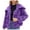 Purple, variant on YDFCWXW Women's Fur Cropped Coat Long Sleeve Open Front Winter Jacket Plus Size Fluffy Puffer Overcoat Hot Pink, 3XL