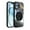 Black, variant on Compatible with iPhone 16 Plus Case, [Military Grade Drop Tested][Camera Lens Protection][Built in Kickstand] Translucent Tempered Glass Slim Back Soft Edge Magnetic Cover,Black