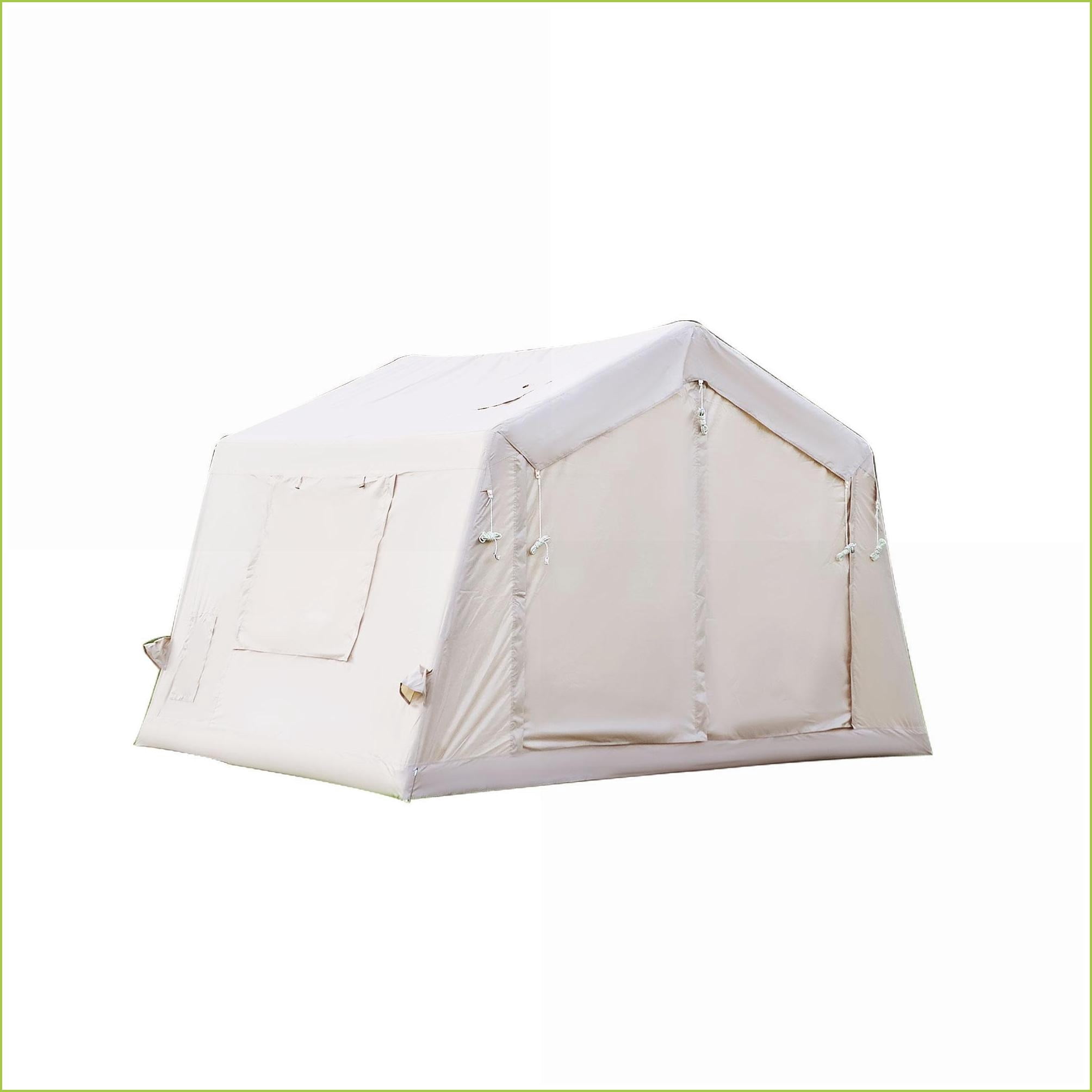 Tents | 4-6 Person 4 Season Inflatable Camping Tent, Carpa, Waterproof for Outdoor Glamping, Includes Hand Pump | oxford fabric