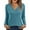 DT-Light Blue, variant on DailyTrove Women's V-Neck Long Sleeve Relaxed Fit Solid Top - Everyday Casual Wear,Brown,XXL