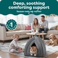 thumbnail image 3 of Furhaven Small Cat Bed Polar Fleece Foldable Pet Tent, Washable - Heather Gray, Small Pet Tent Small Pet Tent - Fleece (Heather Gray), 3 of 8