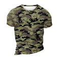 thumbnail image 6 of Mens Workout Shirts Big And Tall Short Sleeve Crewneck Camouflage T-Shirts Causal Stylish Camo Pullover Top Tees,Green 2XL, 6 of 6
