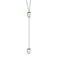 thumbnail image 2 of Angara Collier Péridot Naturel - Collier Style Lariat Péridot Rond 2,8 ct en Or Blanc 14K pour Femmes, 2 of 8