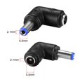 thumbnail image 2 of Adaptador de alimentación de conector hembra a hembra de 90 grados, negro, azul 10, 2 of 3