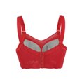 thumbnail image 2 of INSPIRE CHIC Women's Lace Front Full Coverage Push up Underwire Cami Bra Red 40 Fit 38C/D, 2 of 5