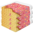 thumbnail image 2 of GZHJMY Ice Cream Cone Wash Cloths 4 Pack - 12 x 12 Inch Super Super Soft Washcloths for Your Face and Body - 100% Cotton Absorbent Baby Face Towel, 2 of 7