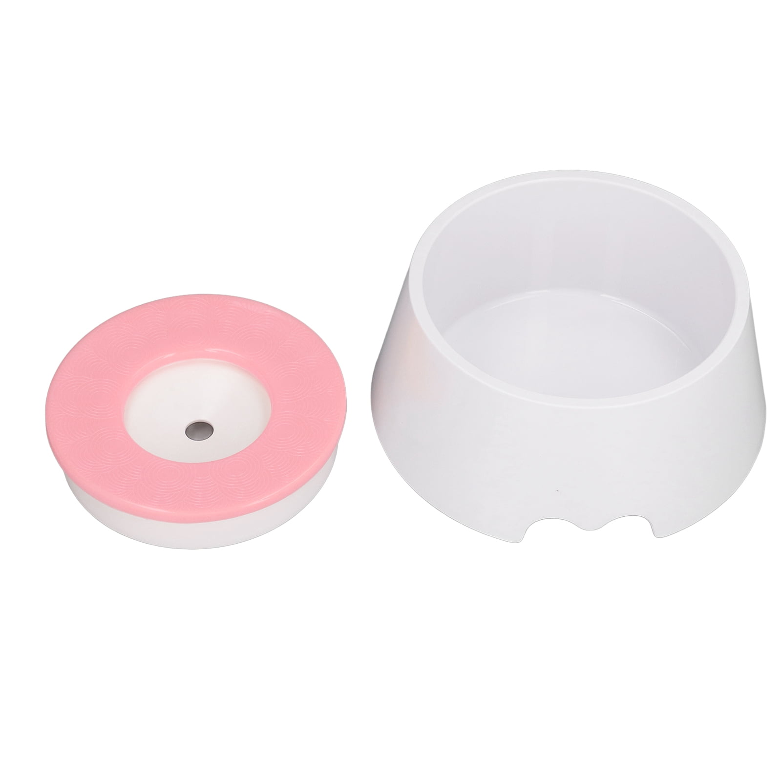 Nieyigj Premium Pet Slow Water Feeder Bowl, Splash Proof & Prevent Slip Raised Water Dispenser, Interactive Dog & Cat Slow Drinking Bowl, Pink (8.66 in / 22 cm)