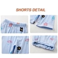 thumbnail image 4 of WIBACKER Little Girls Pajamas Short Sleeve 100% Cotton Toddler Pjs Floral Sleepwear Summer 2 Pieces Pajama Sets 2-7T, 4 of 9