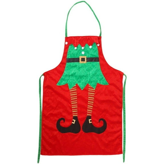 Christmas Apron Christmas Elf Leg Apron Xmas Apron Unisex Kitchen Apron Xmas Cooking Baking Apron for Party Home Supplies