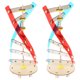 thumbnail image 1 of Kit de modelo de doble hélice de ADN de 2 piezas para autoensamblaje en aulas de biología Juguete didáctico para proyectos escolares y materiales de ciencias de la vida, 1 of 7