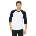 thumbnail image 1 of Bella + Canvas Unisex 3/4-Sleeve Baseball T-Shirt, 1 of 1