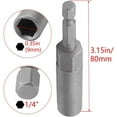 thumbnail image 3 of XD-1/4" Quick-Change Hex Shank, 10mm Setter Impact Nut Driver Drill Bit Tool, Metric No-magnetic, Length:80mm*1, 3 of 8