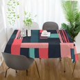 thumbnail image 3 of Yayeee Tablecloths 60" x 60" Rectangle Wrinkle Resistant Party Table Cover, Pink Geometric, 3 of 8