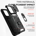 thumbnail image 4 of Dteck Armor Case for iPhone 14 Pro Stand Case with Slide Camera Cover Kickstand Military Grade Shockproof Heavy Duty Protective Magnetic Case for iPhone 14 Pro 6.1-inch,Black, 4 of 8