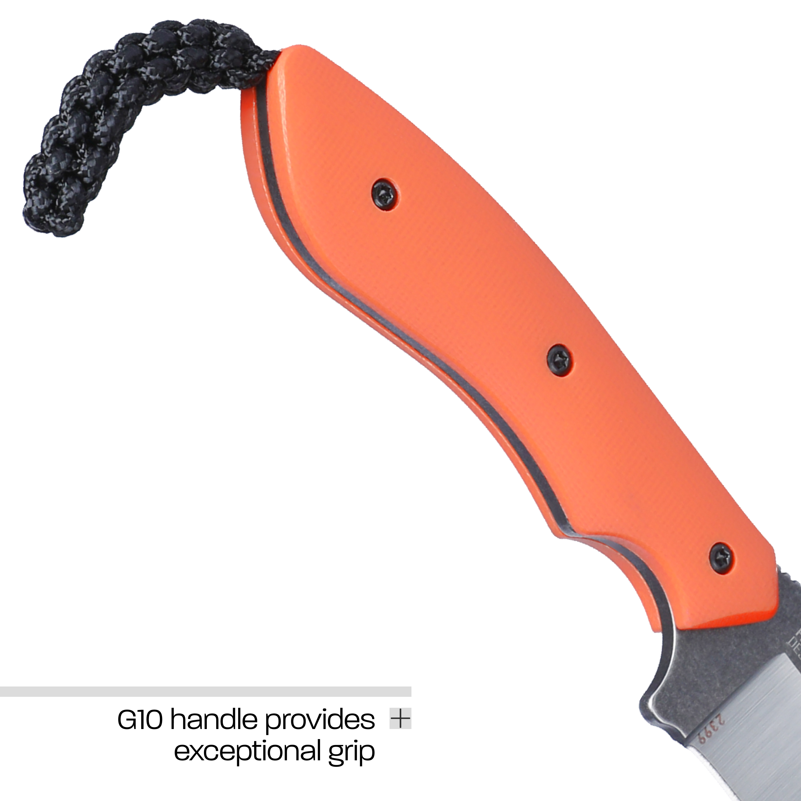 CRKT S.P.I.T. (Small. Pocket. Inverted. Tanto.) Outdoor Survival Fixed Blade Knife with Sheath: Stainless Steel Plain Edge Blade, G10 Handle, 2399