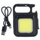 thumbnail image 1 of Linterna pequeña COB multifuncional de 500 lúmenes, 4 modos de luz, carga USB, linterna con llavero y soporte plegable para pesca, 1 of 10